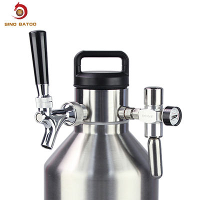 128OZ Insulated Beer Growler Dispenser , 3.8L Stainless Steel Beer Dispenser
